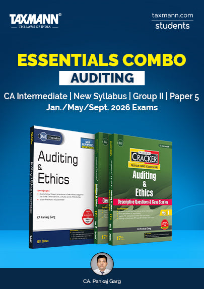 Taxmann's ESSENTIALS Combo for Auditing & Ethics (Auditing) | CA Intermediate | Jan./May/Sept. 2026 Exams – Group II | Paper 5 | STUDY MATERIAL & CRACKER | October 2025 Edition | Set of 2 Books
