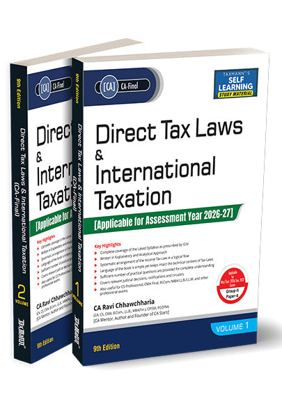 Taxmann's Direct Tax Laws & International Taxation (DT) – Study Material by Ravi Chhawchharia Taxmann