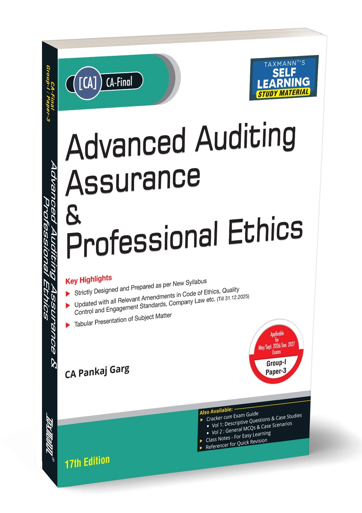 Taxmann's Auditing Assurance & Professional Ethics (Audit) | Study Material by Pankaj Garg Taxmann