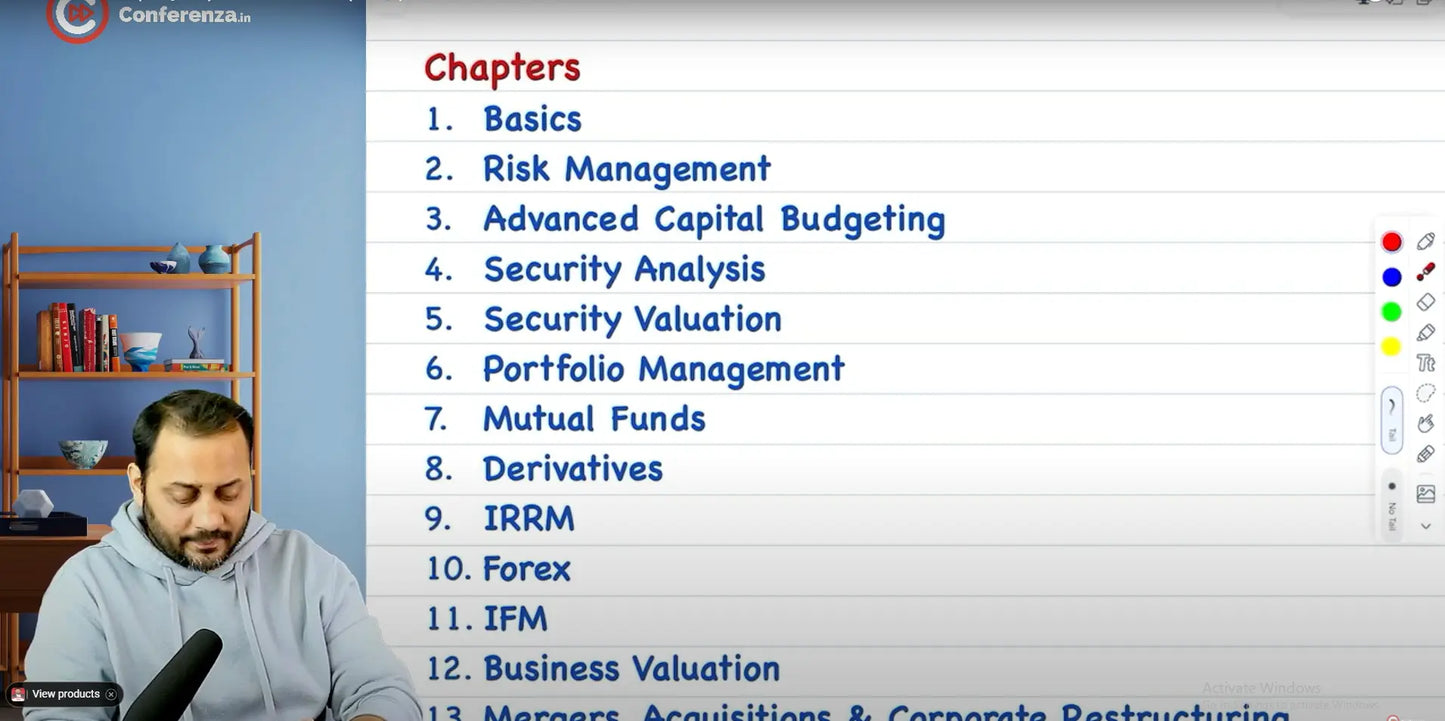 CA Final AFM Hindi Regular Batch By CA Mayank Kothari Jan 26, May 26 & Sep 26 Conferenza