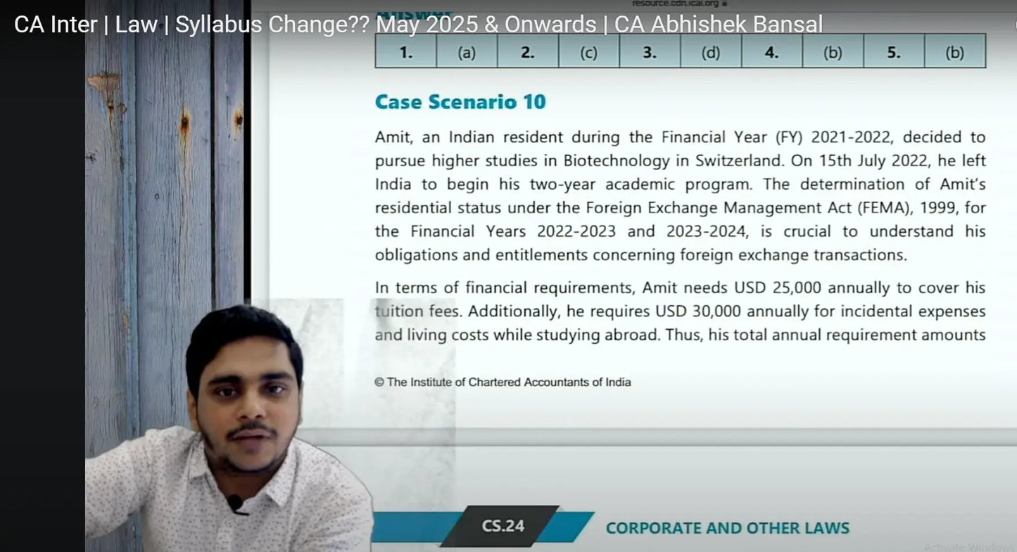 CA Inter Corporate and Other Law Hindi Fast Track Batch by CA Abhishek Bansal Conferenza
