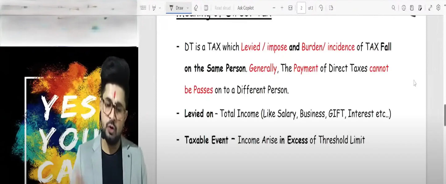 CS Executive Group 2 Tax Laws Regular Batch by CA Vivek Gaba Conferenza