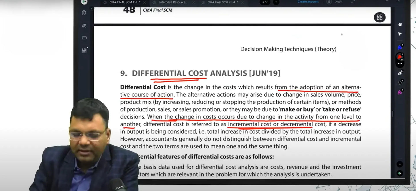 CMA Final Strategic Cost Management SCM Regular Batch by CA Satish Jalan Conferenza