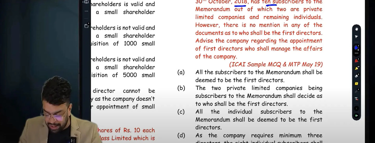 CA Final Law Self Placed Online Module Compact and MCQ Hindi Regular Batch by CA Harsh Gupta Conferenza