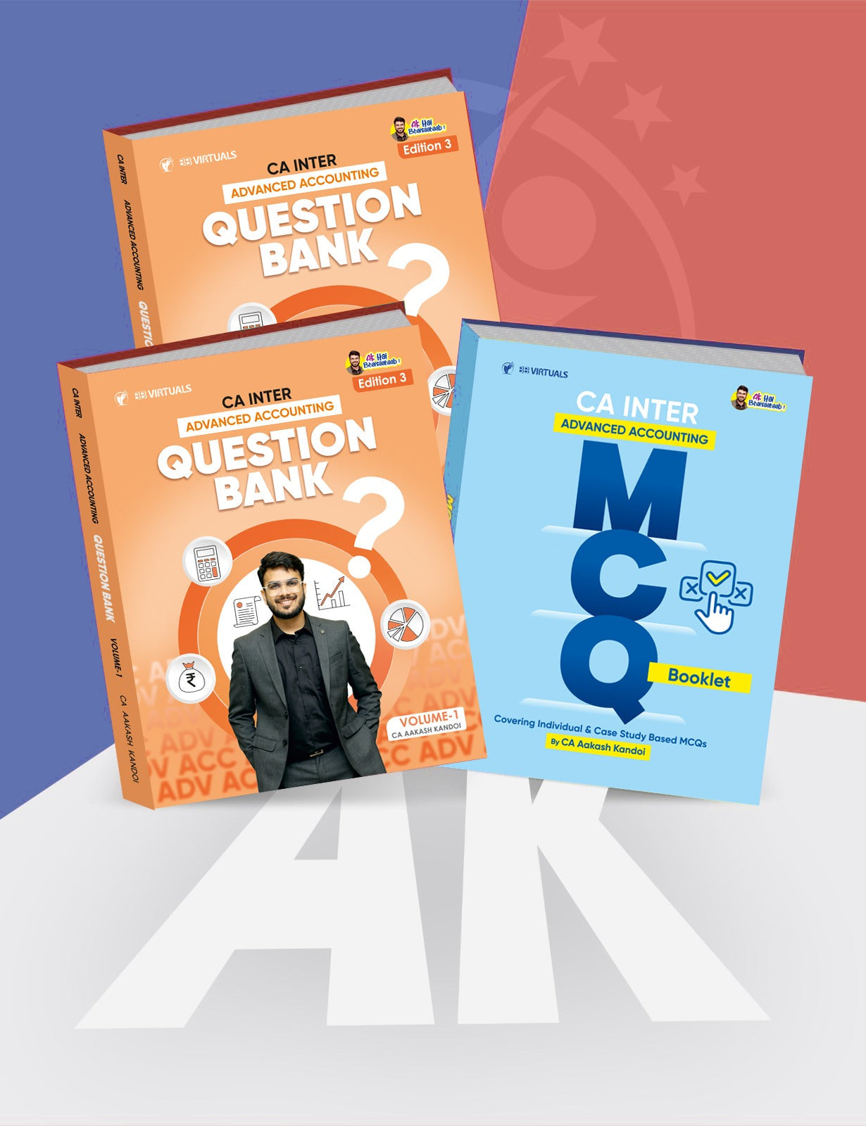 CA Inter Advanced Accounting Question Bank & MCQ Book by CA Aakash Kandoi Conferenza