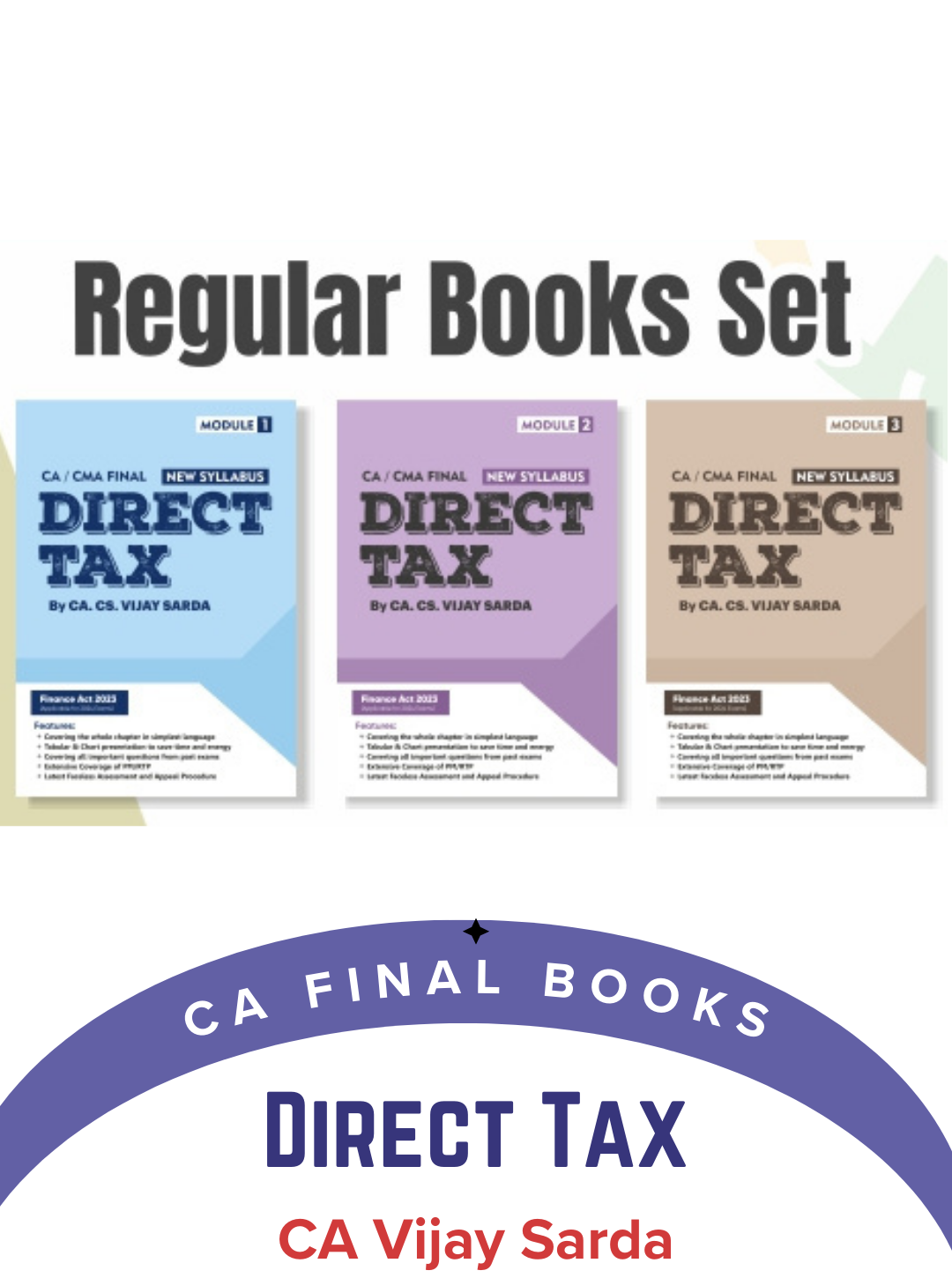 CA/CMA Final Direct Tax Regular Books Set By CA Vijay Sarda