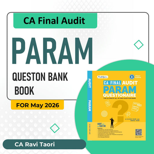 CA Final Audit Param Question Bank Book by CA Ravi Taori Conferenza