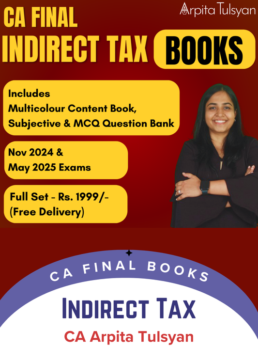 CA Final Indirect Tax Laws Book By CA Arpita Tulsyan