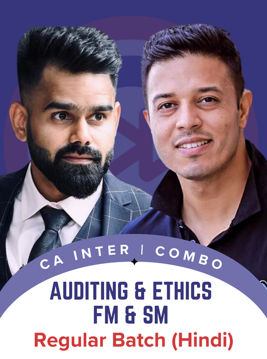 CA Inter Auditing and FM SM Hindi Regular Batch Combo by CA Harshad Jaju and CA Swapnil Patni