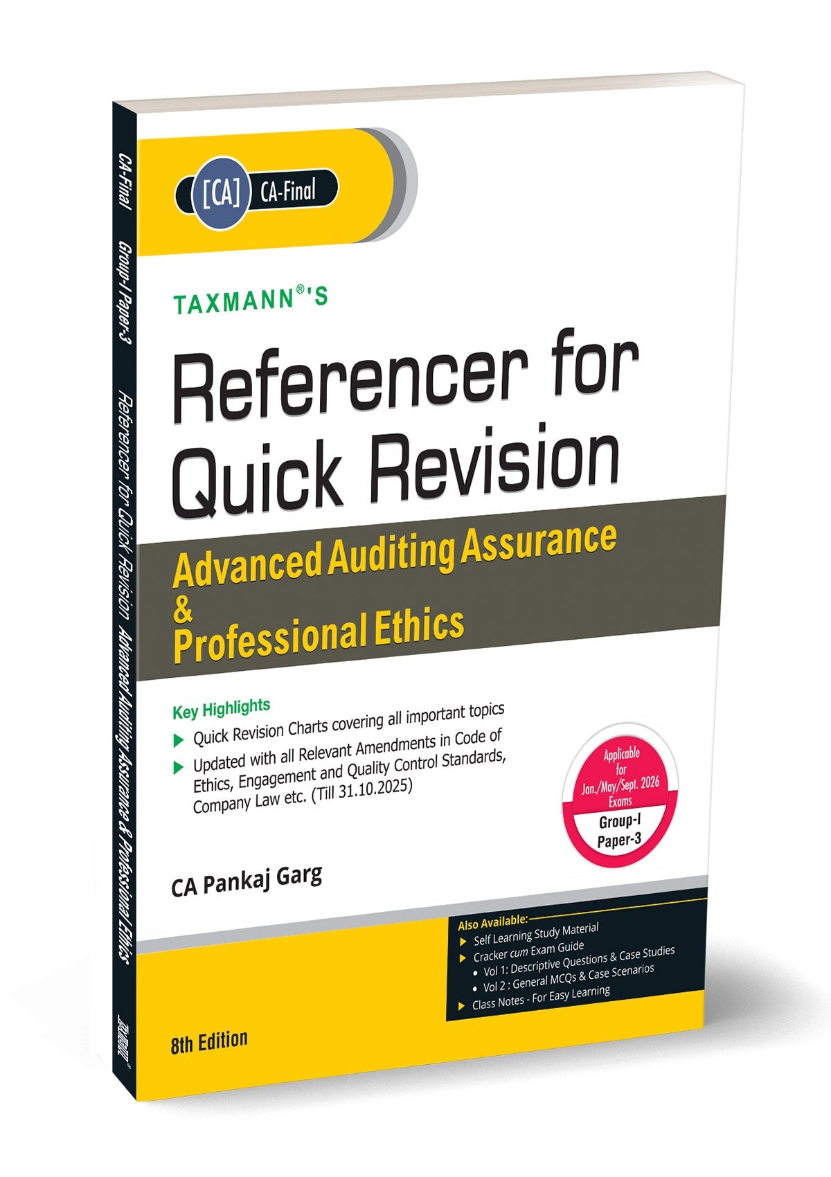 Taxmann's Referencer for Quick Revision | Advanced Auditing Assurance & Professional Ethics (Audit) by Pankaj Garg Taxmann