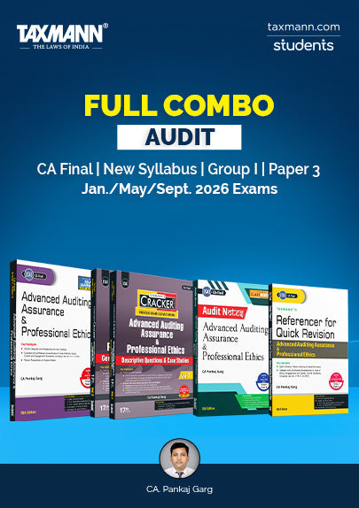 Taxmann's FULL COMBO for Advanced Auditing Assurance & Professional Ethics (Audit) | STUDY MATERIAL, CRACKER, CLASS NOTES & REFERENCER | November 2025 Edition | 4 Books Set by Pankaj Garg Taxmann