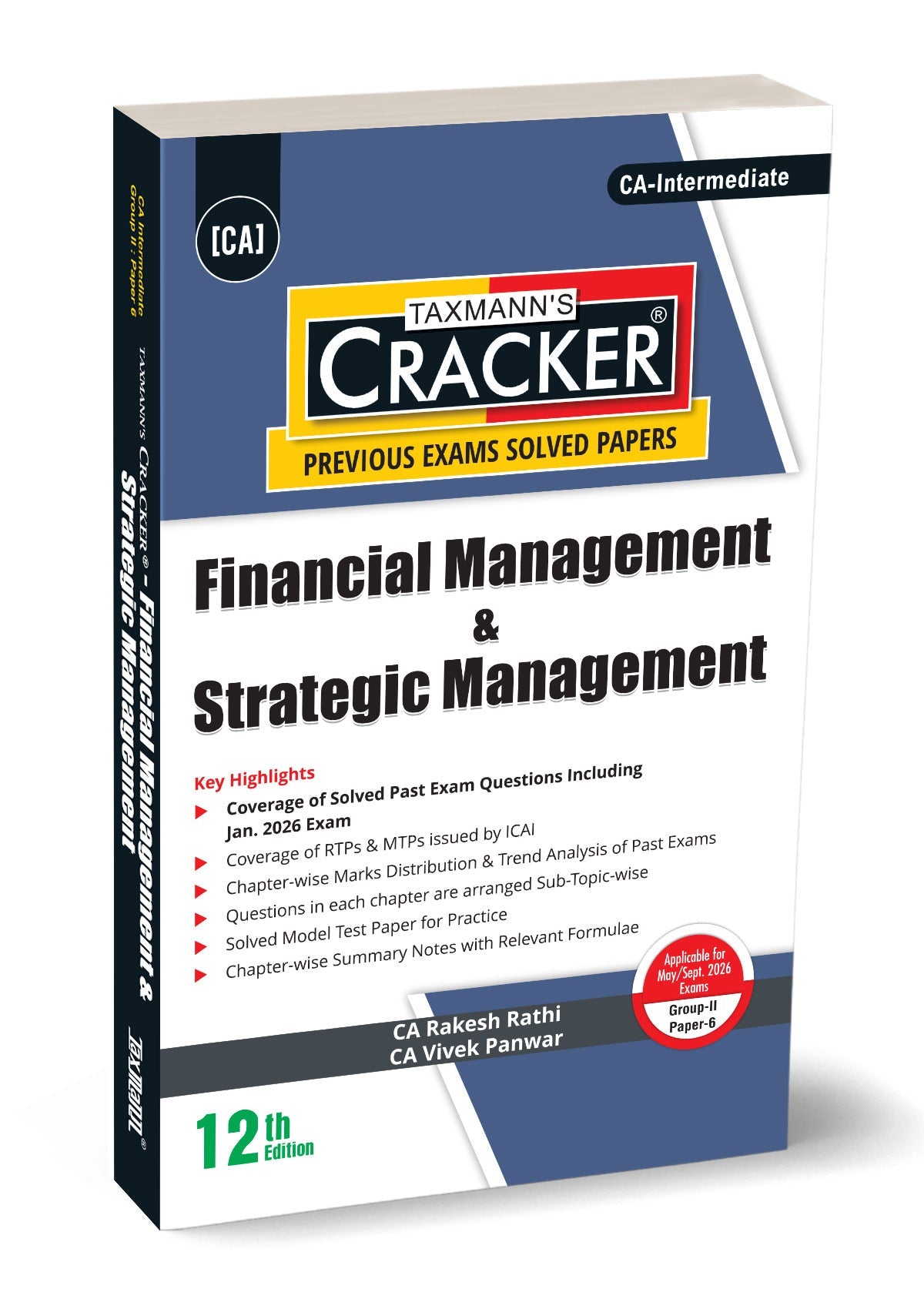 Taxmann's Financial Management & Strategic Management (FM and SM | FM SM) | CRACKER by Rakesh Rathi, Vivek Panwar Taxmann