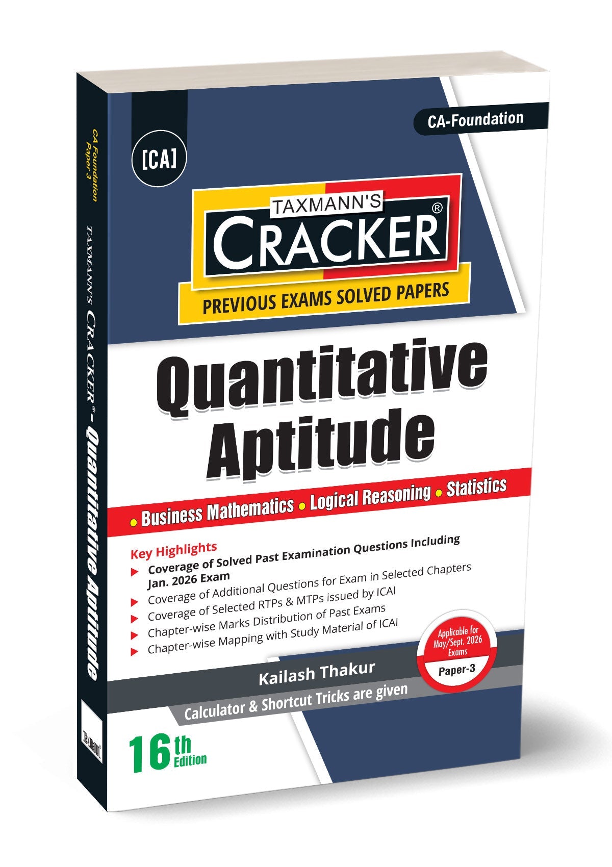Taxmann's Quantitative Aptitude (Maths, LR & Stats) | CRACKER by Kailash Thakur Taxmann