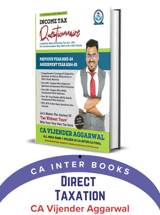 CA Inter Income Tax Questionnaire Book By CA Vijender Aggarwal