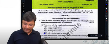 CMA Inter Cost Accounting Regular Batch by CA Satish Jalan