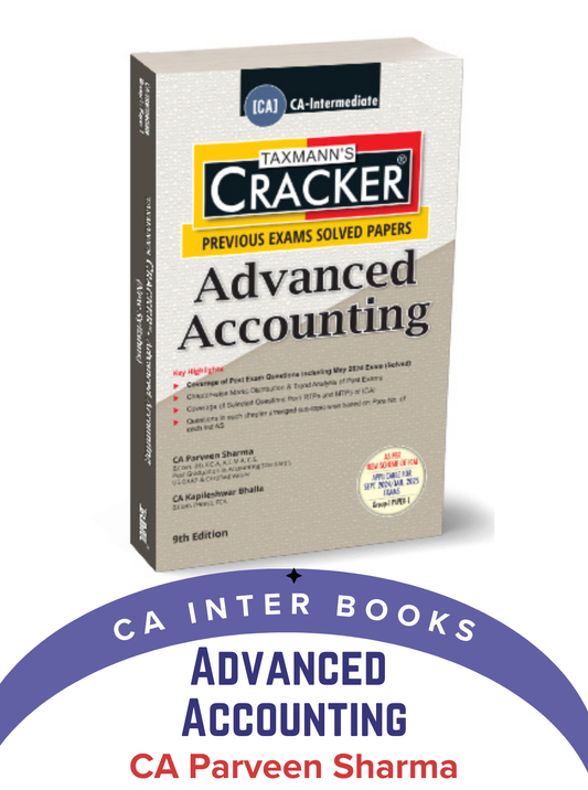 CA Inter Advanced Accounting Cracker by CA Parveen Sharma For Sep 2024 & Jan 2025