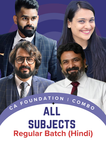 CA Foundation All Subjects Hindi Regular Batch Combo by CA Anand Bhangariya CA Ankita Patni CA Vinod Reddy and CA Harshad Jaju