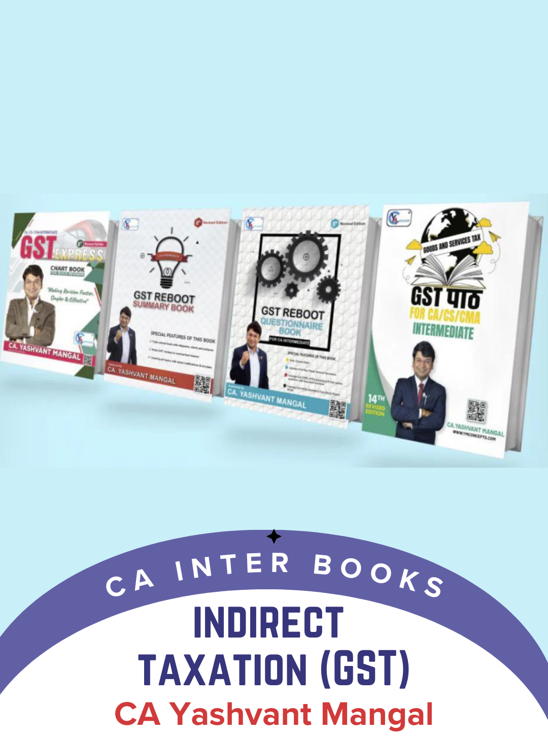 CA Inter GST Exam Oriented Fast Track Books Set by CA Yashvant Mangal For Sep 2024 & Jan 2025