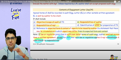 CA Inter Auditing and Ethics Hindi Regular Batch by CA Shubham Keswani