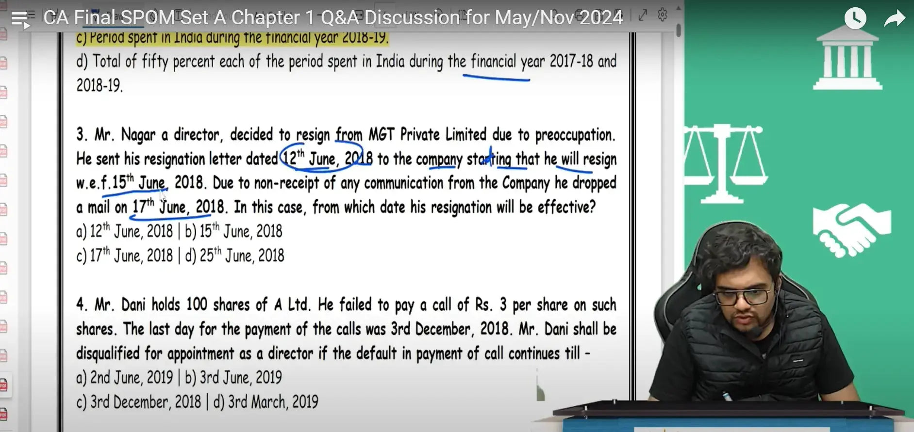 CA Final Corporate and Economic Law English Set A SPOM Fast Track Batch by CA Punarvas Jayakumar Conferenza