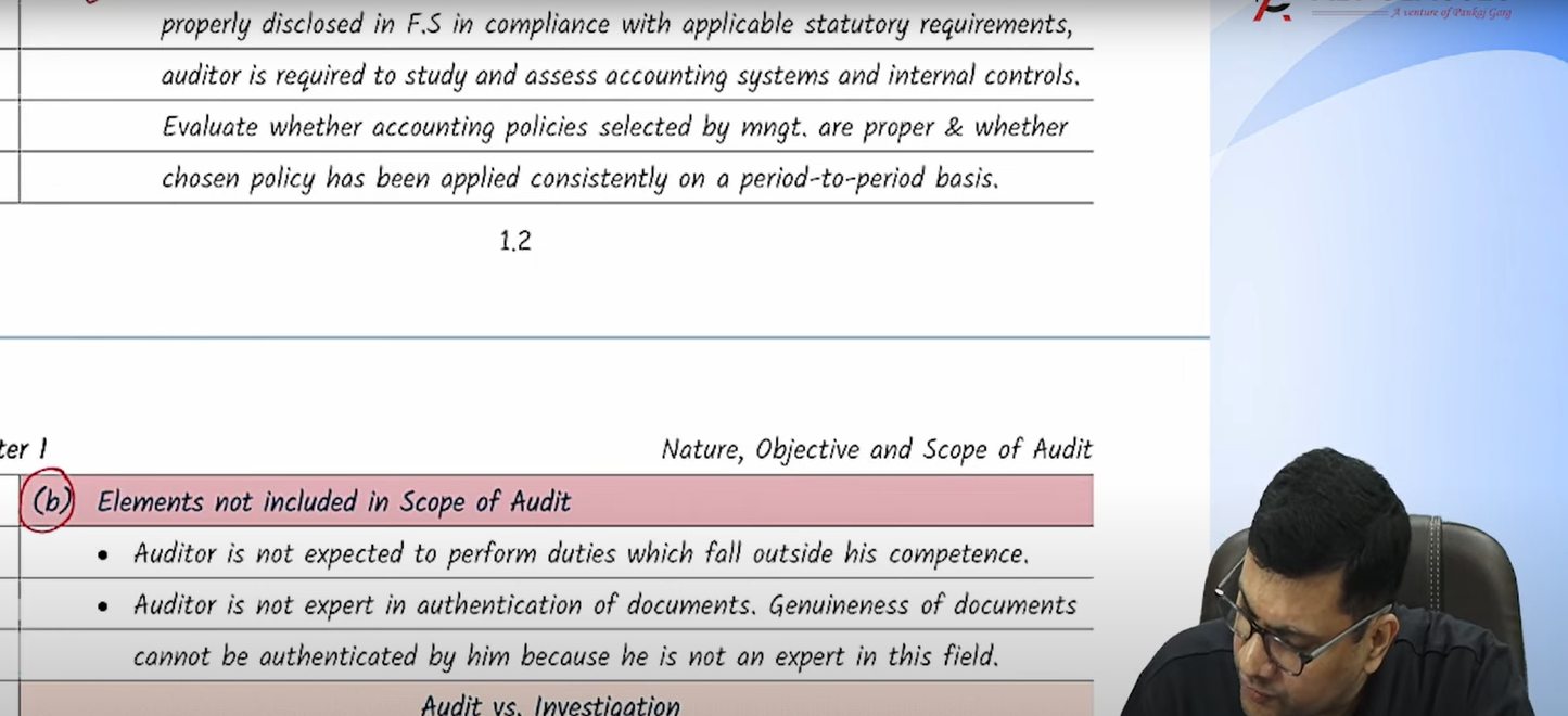 CA Inter Auditing and Ethics Hindi Fast Track Batch by CA Pankaj Garg