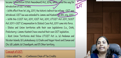 CA Inter Indirect Tax Hindi Regular Batch By CA Arpita Tulsyan