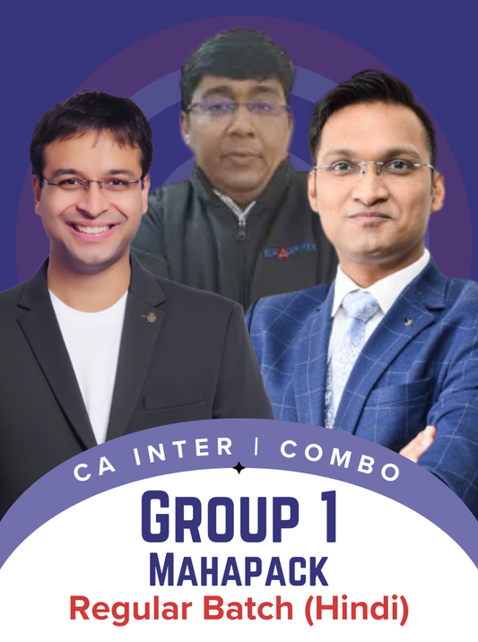 CA Inter Group 1 Mahapack Combo Hindi Regular Batch By CA Anshul Agrawal, Adv Jayesh Bhandari and CA Nishant Kumar