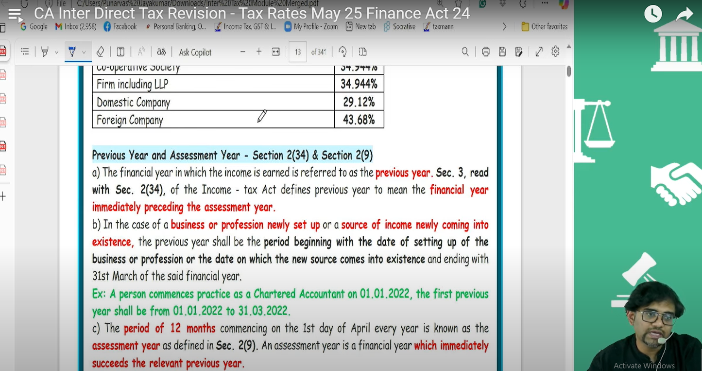 CA Inter Income Tax English Regular Batch by CA Punarvas Jayakumar