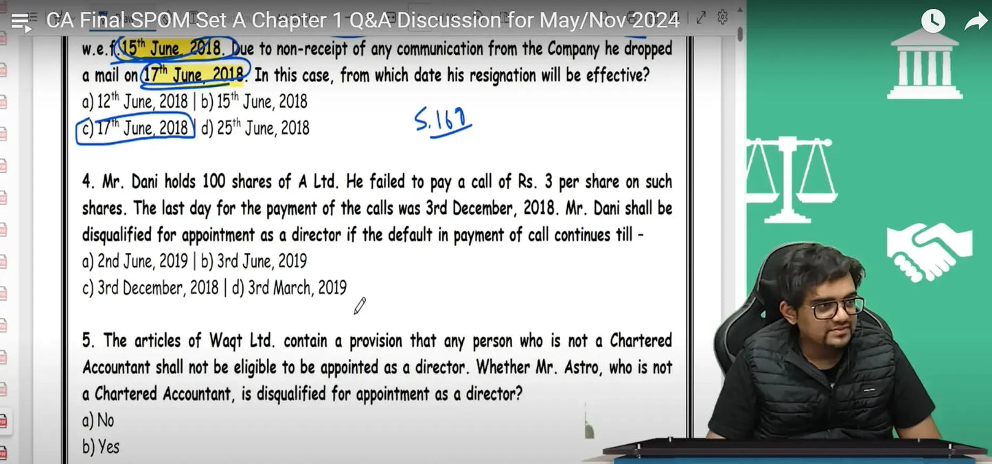 CA Final Corporate and Economic Law English Set A SPOM Fast Track Batch by CA Punarvas Jayakumar Conferenza