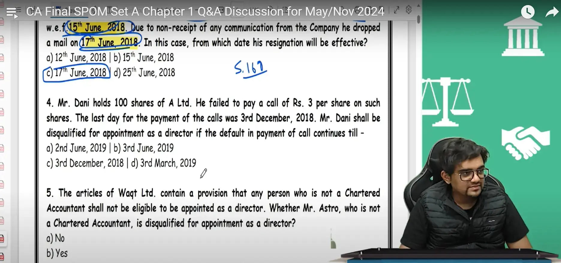 CA Final Corporate and Economic Law English Set A SPOM Fast Track Batch by CA Punarvas Jayakumar Conferenza