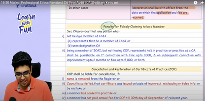 CA Final Audit Hindi Regular Batch by CA Shubham Keswani