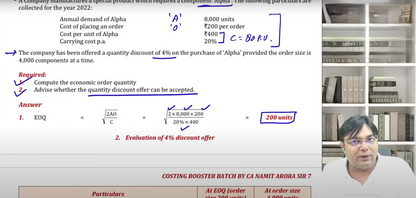 CA Inter Cost and Managment Hindi Regular Batch by CA Namit Arora