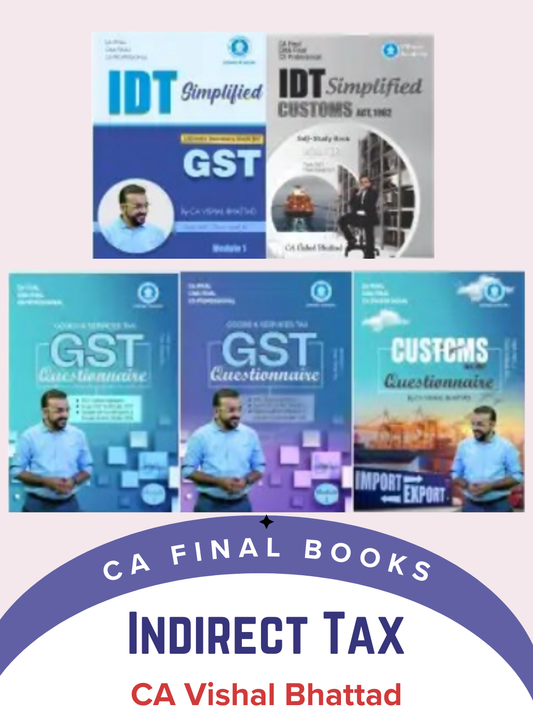 CA/CS/CMA Final Combo Indirect Tax Simplified Questionnaire Books By CA Vishal Bhattad