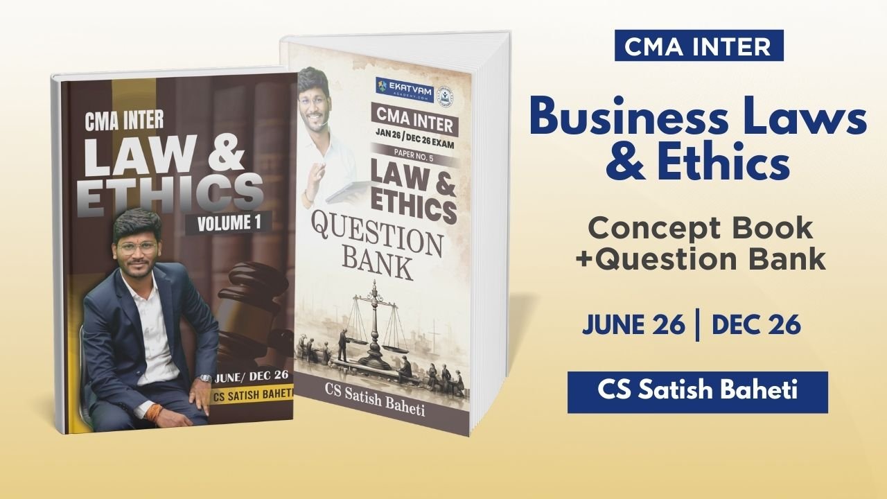 CMA Inter Law Regular Books by CS Satish Baheti Ekatvam Academy
