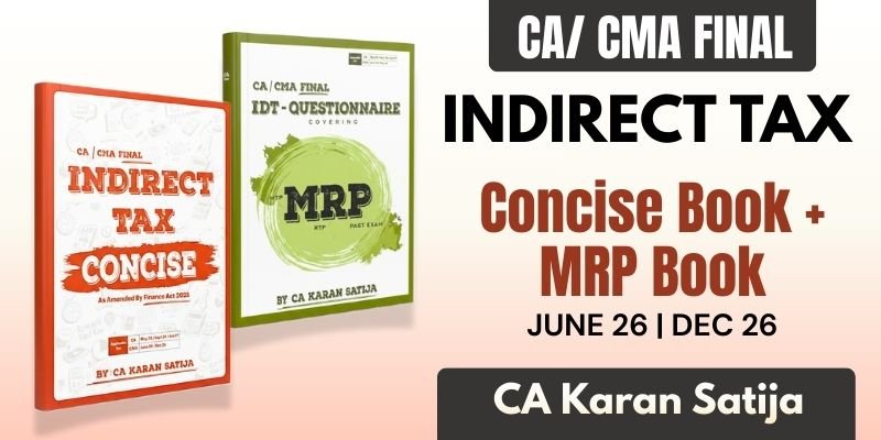 CMA Final IDT Regular Books by CA Karan Satija Ekatvam Academy