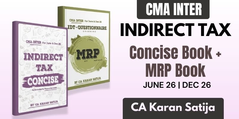 CMA Inter GST Books Set by CA Karan Satija Ekatvam Academy