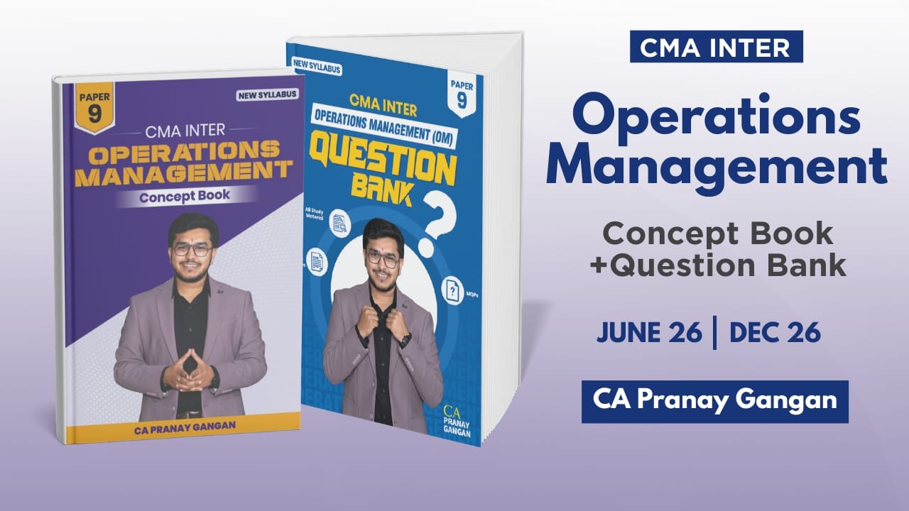 CMA Inter OM Books Set by CA Pranay Gangan Ekatvam Academy