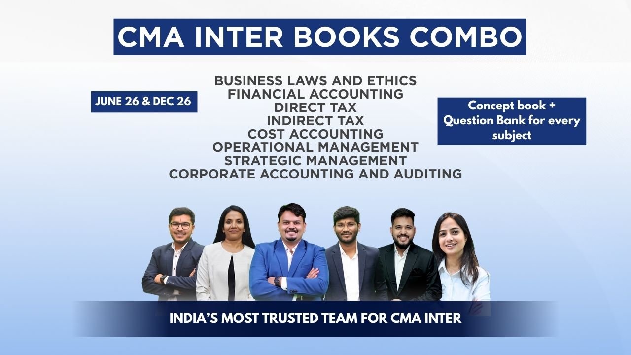 CMA Inter Law Cost DTIDT FA CAA OMSM Books Set by Ekatvam academy Ekatvam Academy
