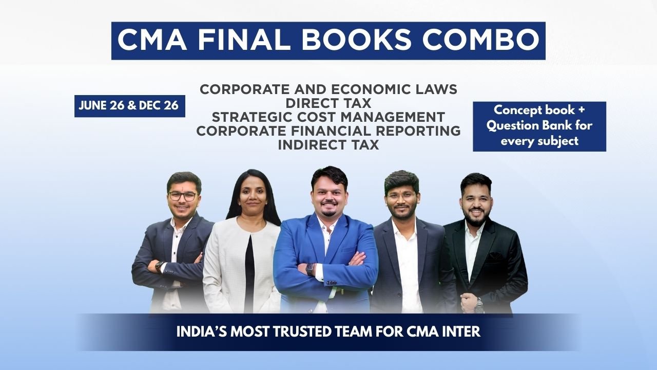 CMA Final SCM DT IDT CFR Law Books Set Combo by Ekatvam Academy Ekatvam Academy