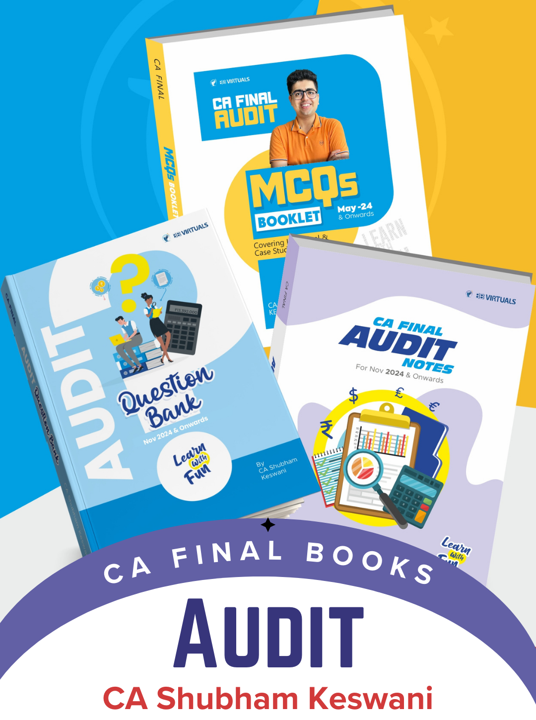 CA Final Audit Notes and Question Bank with MCQ Combo By CA Shubham Keswani