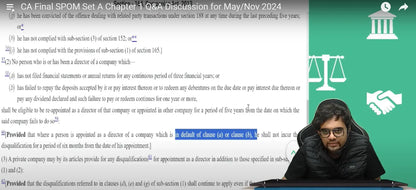 CA Final Corporate and Economic Law English Set A SPOM Fast Track Batch by CA Punarvas Jayakumar Conferenza