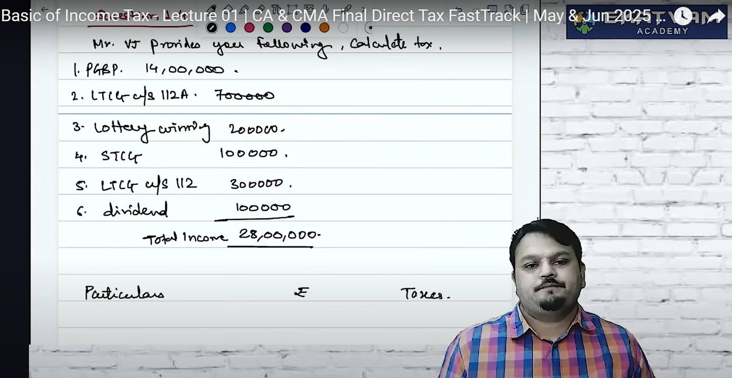 CA Final Direct Tax Hindi Fast Track Batch by CA Vijay Sarda