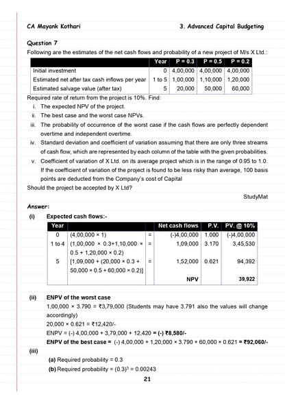 CA Final AFM Compiler by CA Mayank Kothari