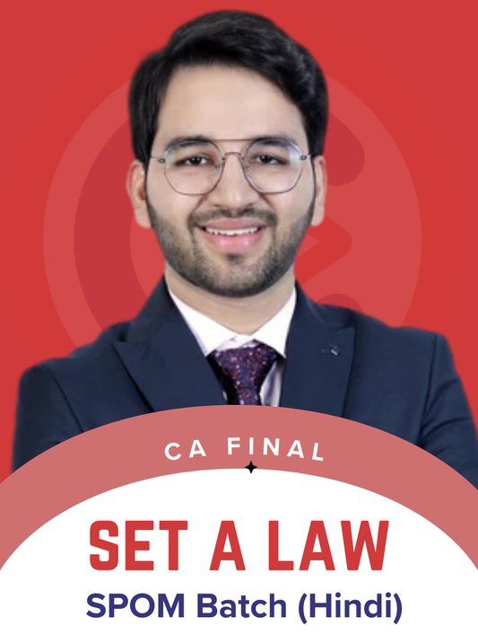 CA Final SPOM Set A Law Hindi By CA Shubham Singhal