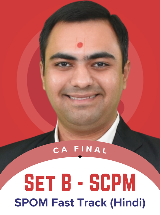 CA Final SPOM Set B SCPM Hindi Exam Oriented Fastrack Batch By CA Manan Pujara