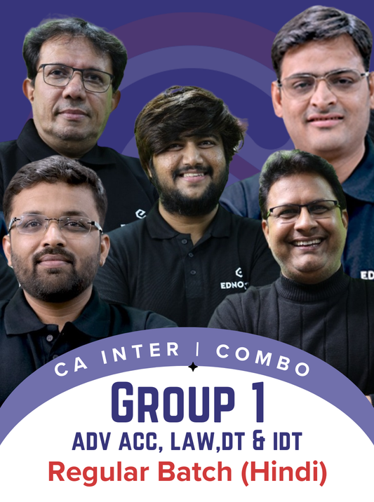 CA Inter Adv Acc, Law, Direct Tax and Indirect Tax Regular Hindi Batch Combo by CA Gaurang Vyas, CA Aditya Sharma, CA Rakesh Mishra, CA Sagar Vora and CA Mahesh Gour