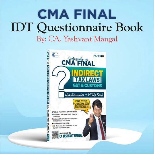 CMA Final Questionnaire + MCQs Book by CA Yashvant Mangal YM Concepts
