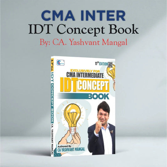 CMA Inter GST Concept Book - A Conceptual Learning Book by CA Yashvant Mangal YM Concepts