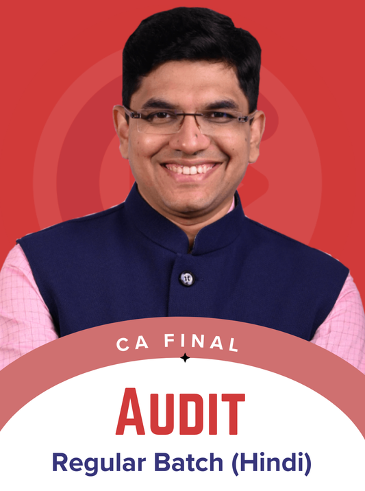 CA Final | Paper 3 - Audit (Regular In Depth Batch) Hindi for May/Sep. 26 & Jan./May/Sep. 27 by CA Ravi Taori Vsmart Academy
