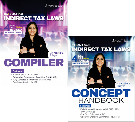 CA Final Indirect Tax Laws (Revised 4th Edition) Book Set by CA Arpita Tulsyan Conferenza